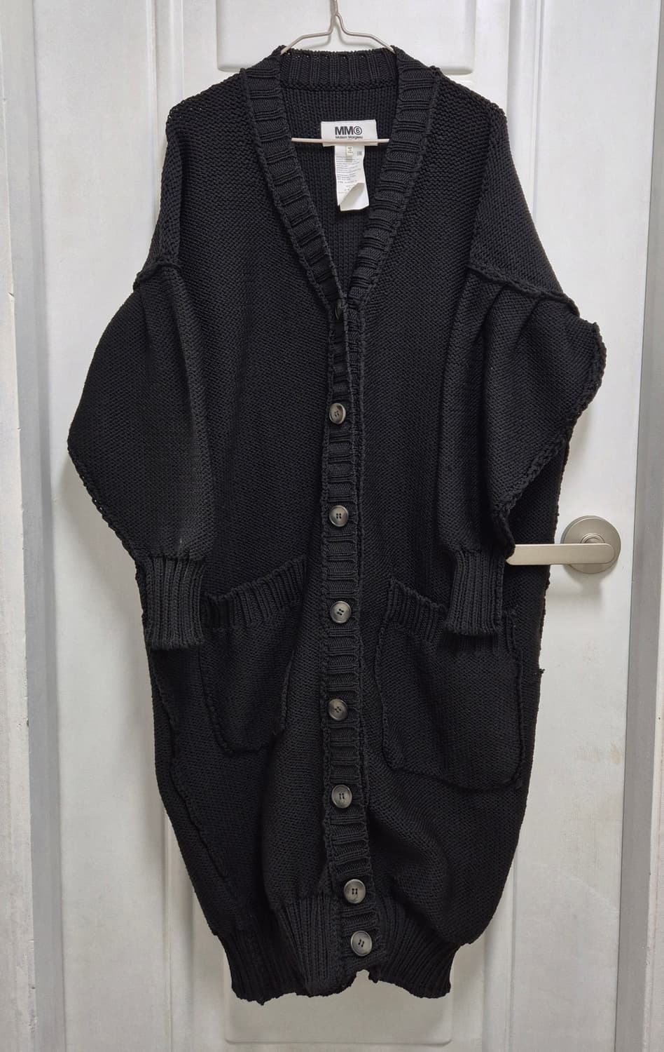 (정품) 메종 마르지엘라 블랙 니트 롱 카디건 XS 상품이미지6