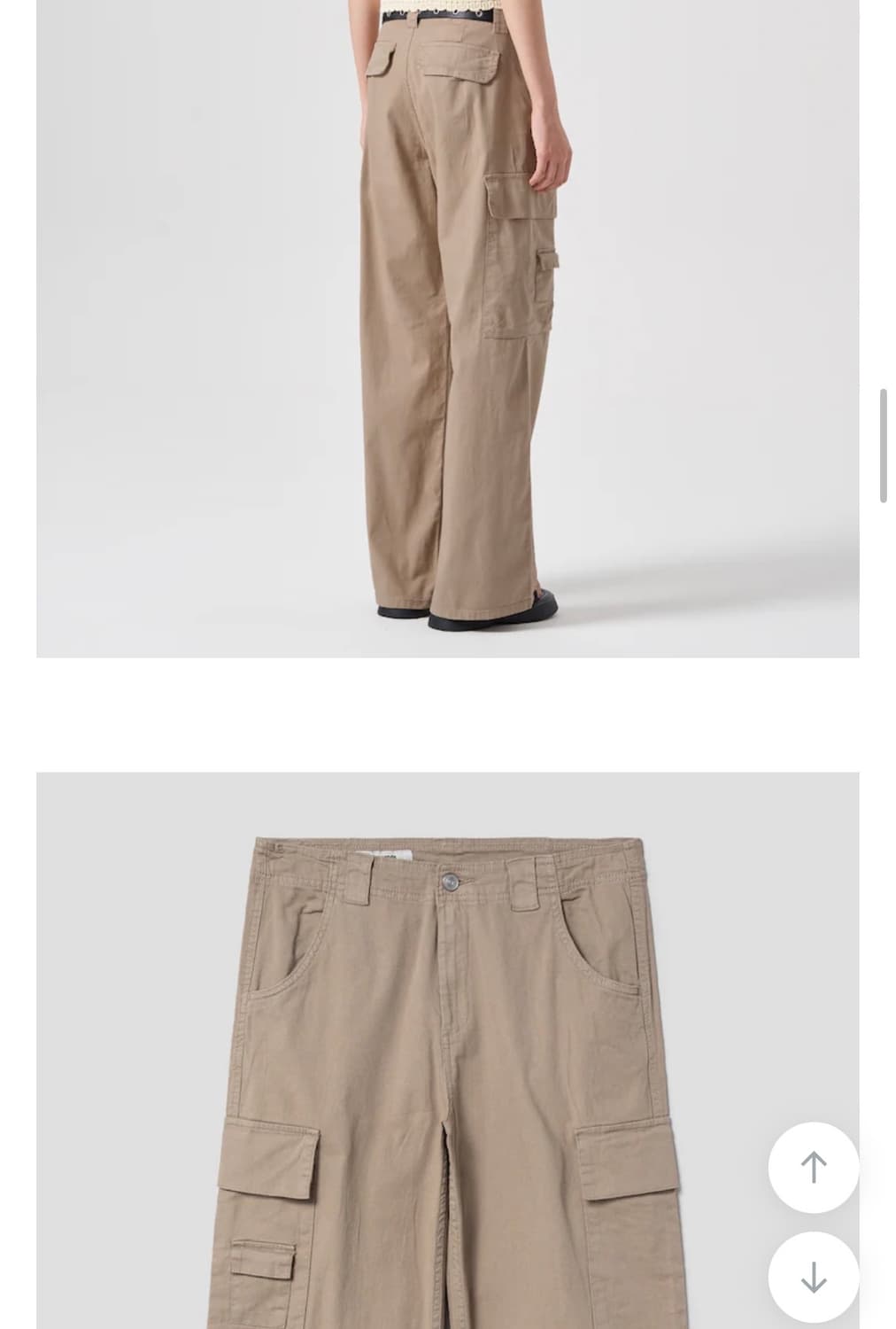 에잇세컨즈 가먼트 다잉 카고 팬츠 베이지 (324721LY5A에 상품이미지2