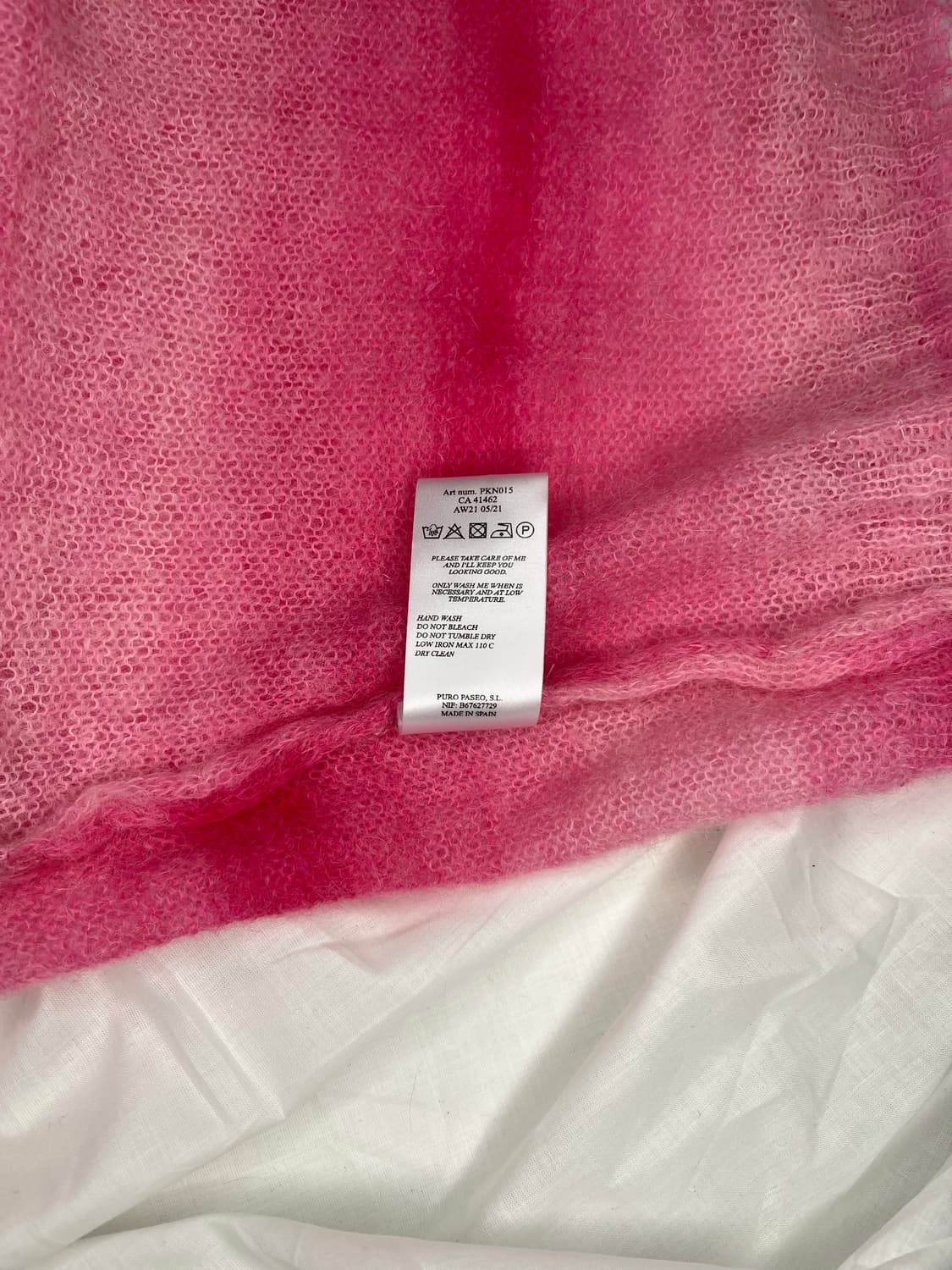 팔로마 울 핑크 그라데이션 모헤어 니트 베스트 상품이미지5