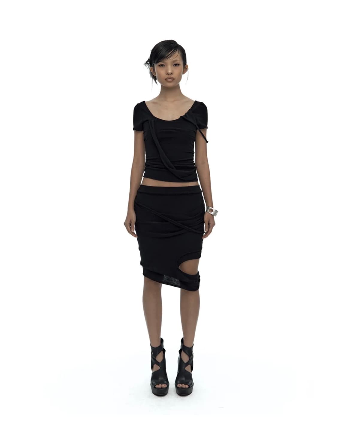 Kashiko 카시코 Peek-a-boo strap skirt 상품이미지2