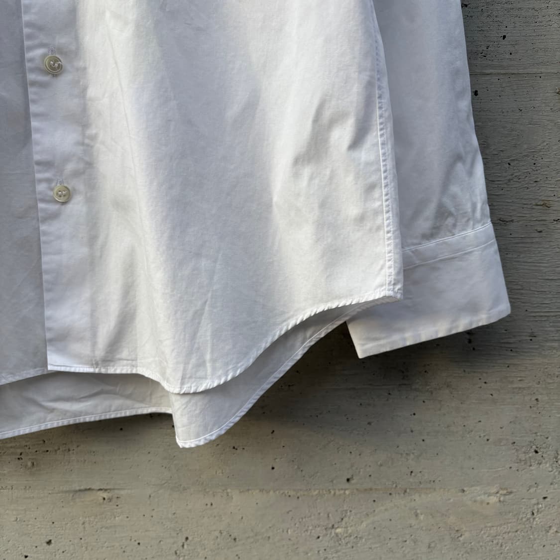 꼼데가르송 트리콧 러플 디테일 화이트 셔츠 상품이미지4