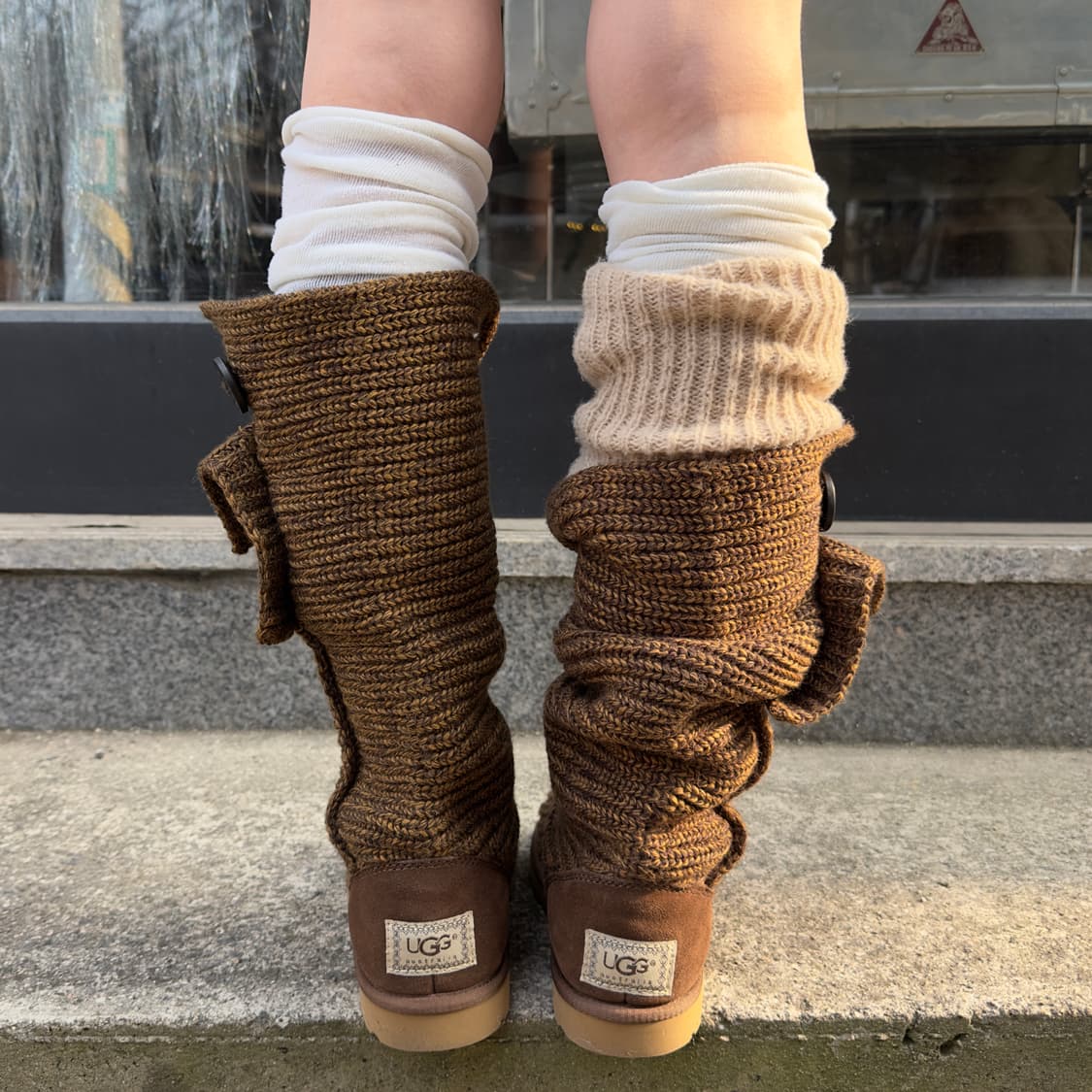 2000s 브라운 어그 카디 니트 부츠 상품이미지6