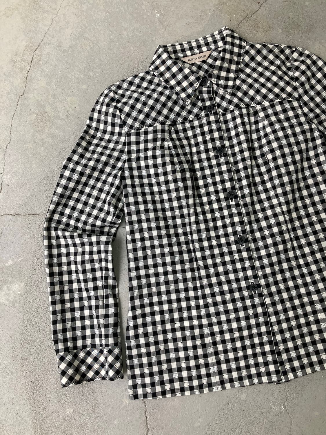 black gingham check shirt 상품이미지2