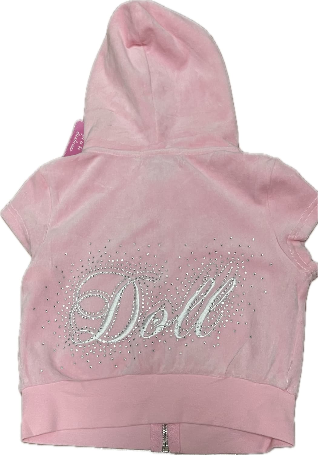 [HNO MANOR] 핑크 갸루 느낌 반팔 글리터 후디 💕 상품이미지5
