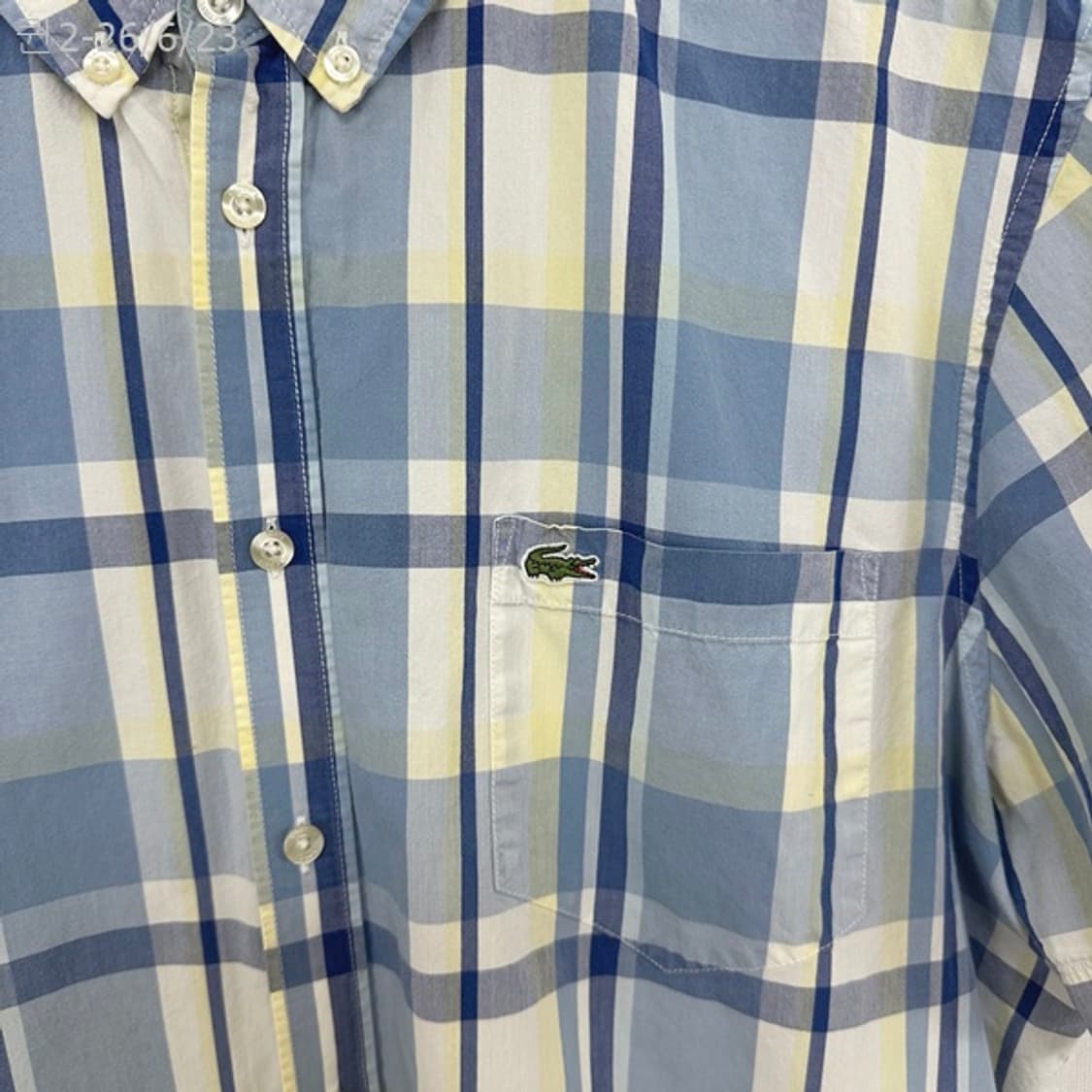 라코스테 남자 반팔 셔츠 남방 슬림핏 46 2XL (실측126) 상품이미지3