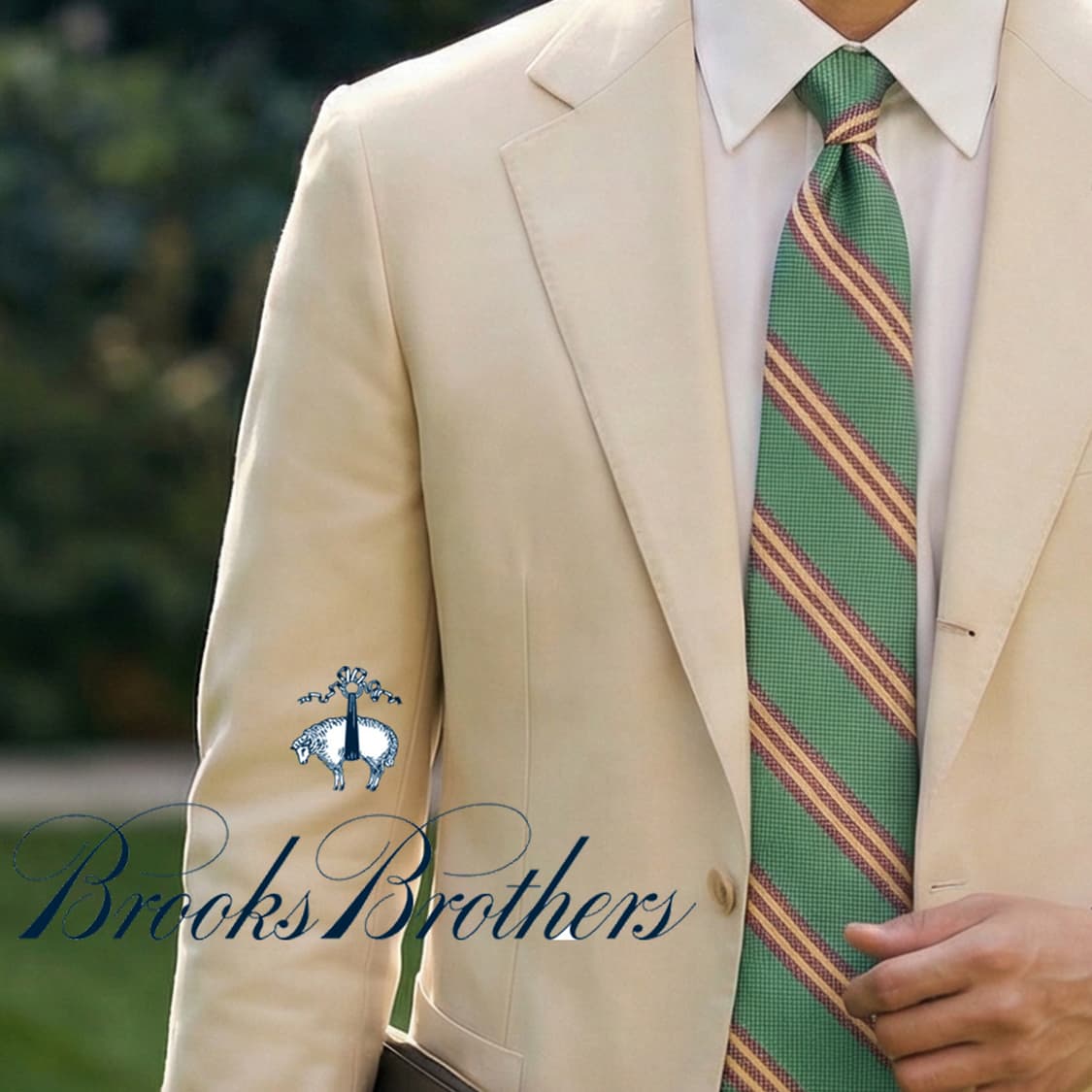 브룩스브라더스 실크 그린 스트라이프 넥타이 9.8cm A등급 K1819
 상품이미지1