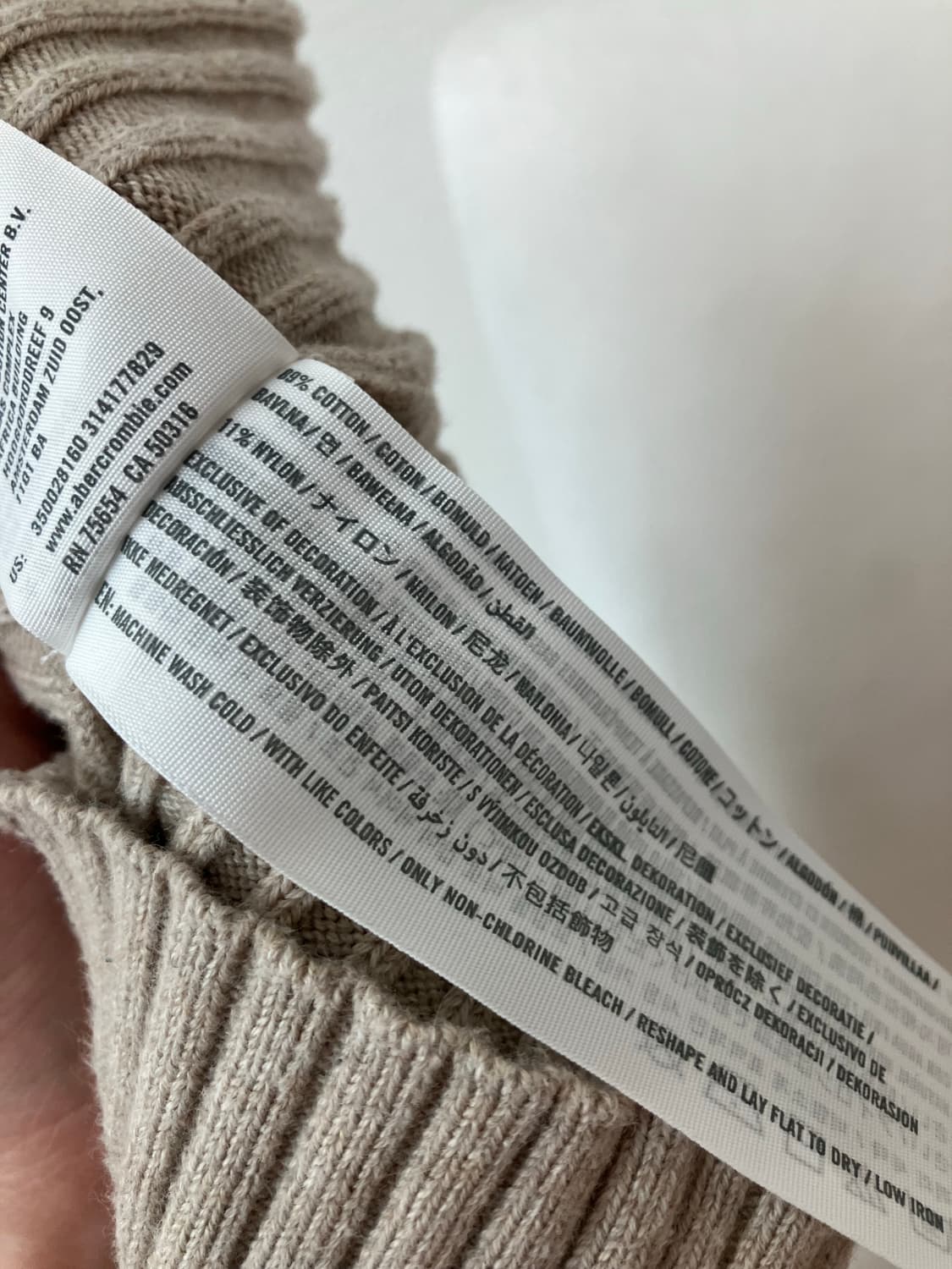 홀리스터 아일렛 코튼혼방 골지니트 딱붙핏 y2k 상품이미지5