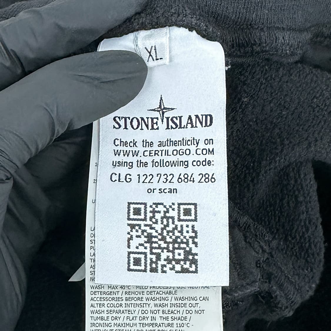 스톤아일랜드 와펜 패치 스웻 팬츠 트레이닝 바지 조거 블랙 XL 상품이미지7