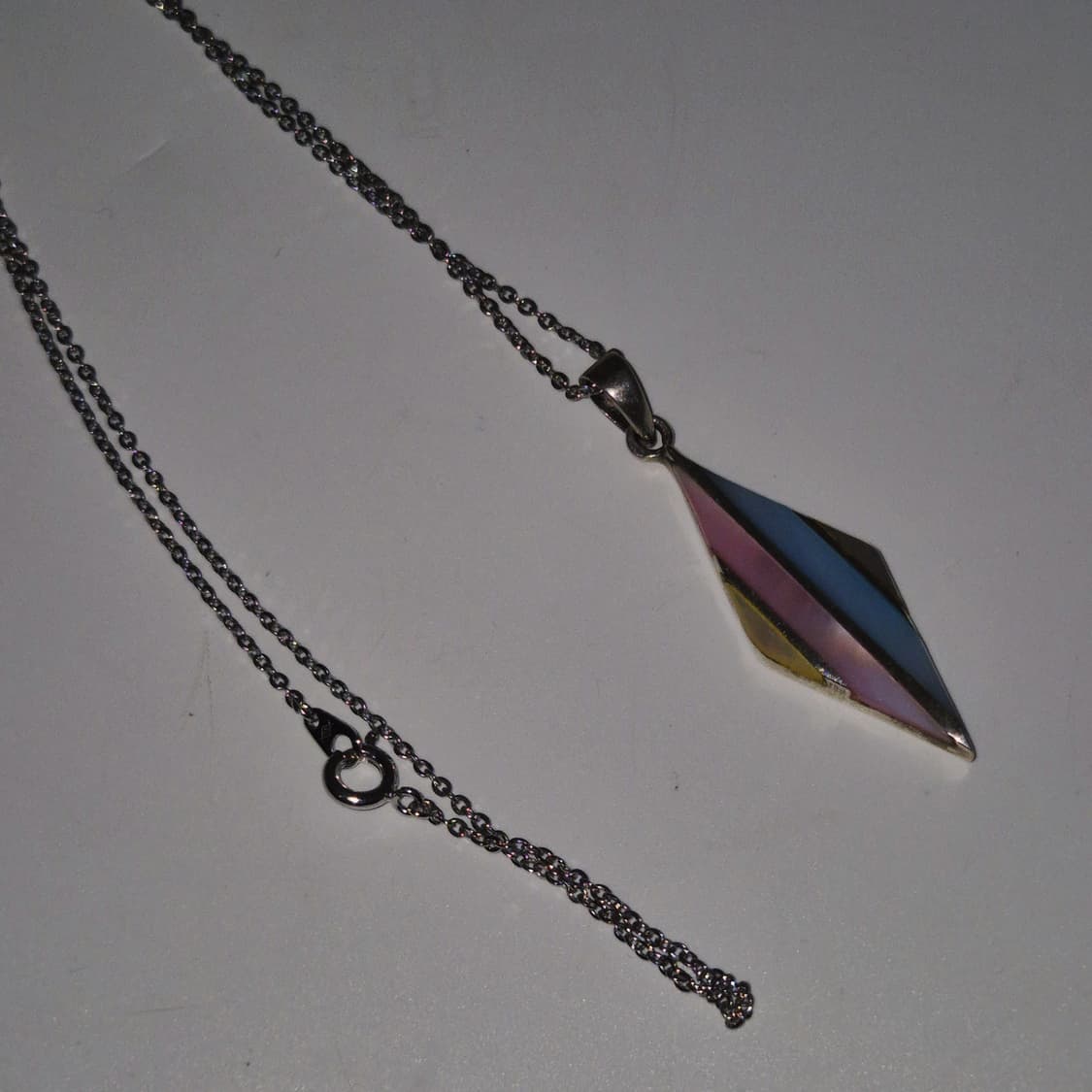 80s 멕시코 자개 인레이 실버 925 목걸이 상품이미지7