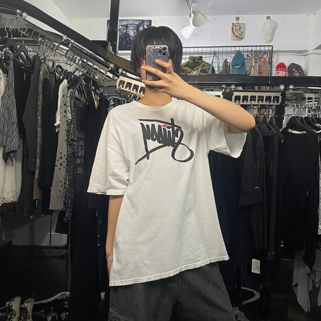 Stussy 그라피티 로고 디테일 반팔 티셔츠 상품이미지8