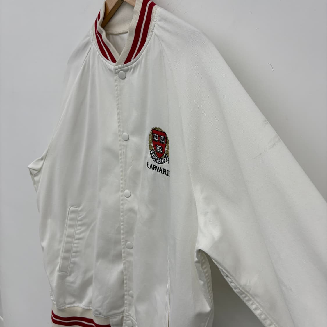 하버드 화이트 스타디움 자켓 남성 L 상품이미지4