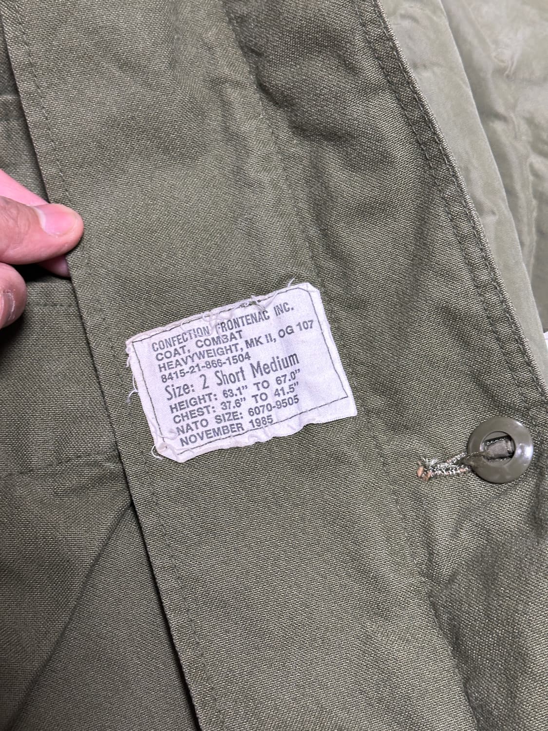캐나다군 필드자켓(내피포함) 상품이미지5