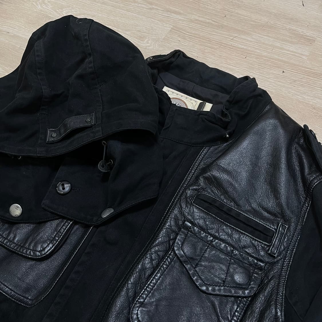 빈폴 진스 남성 소가죽 후드 자켓 XL/105 상품이미지1