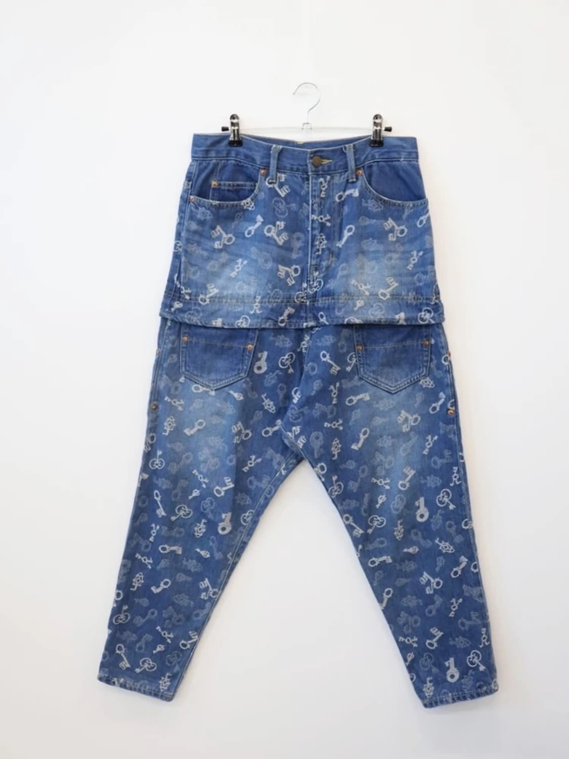 FRAPBOIS Key Print Layered Denim Pants 상품이미지4