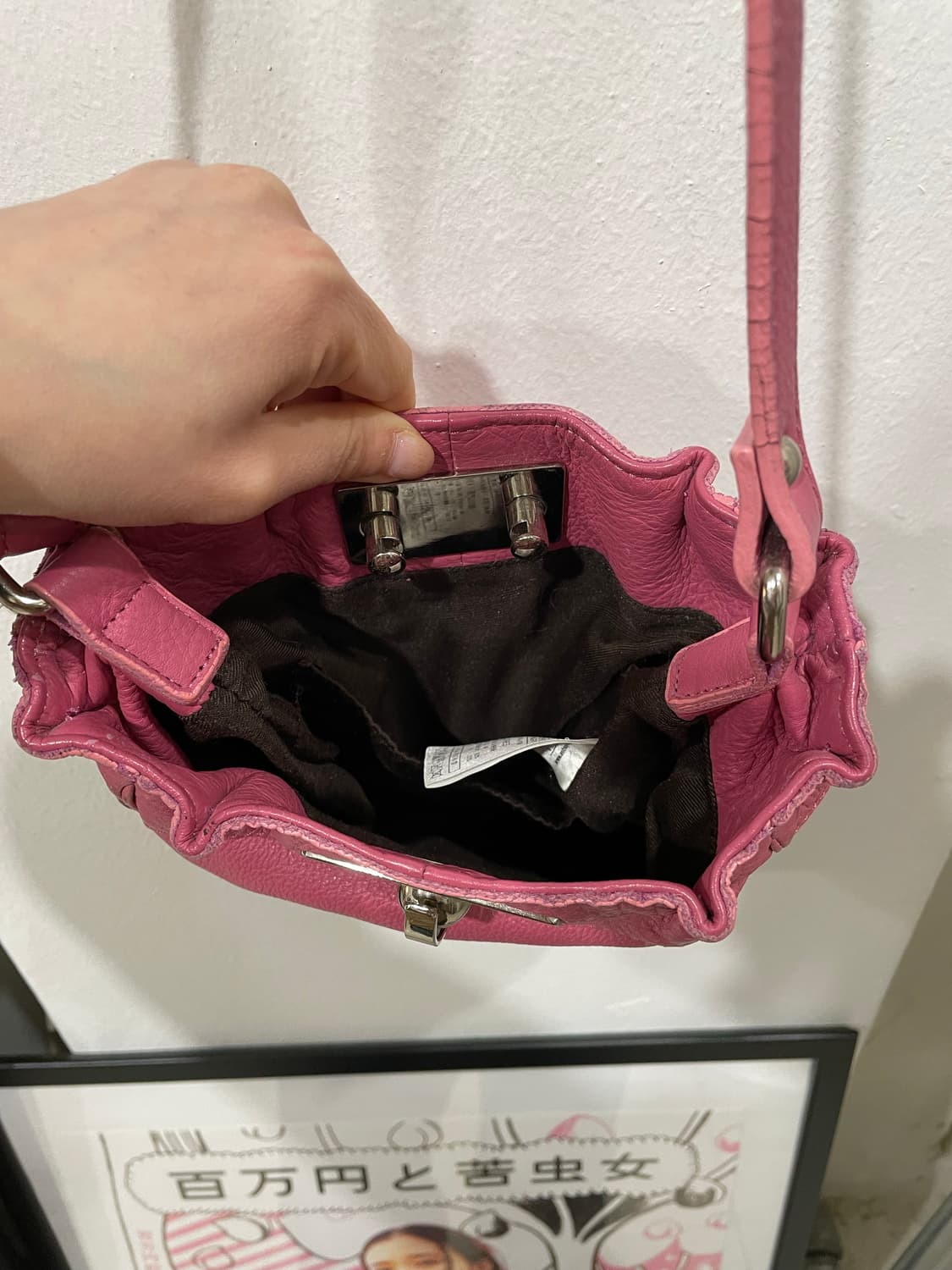 핑크 소가죽 크로스백-국내 상품이미지9