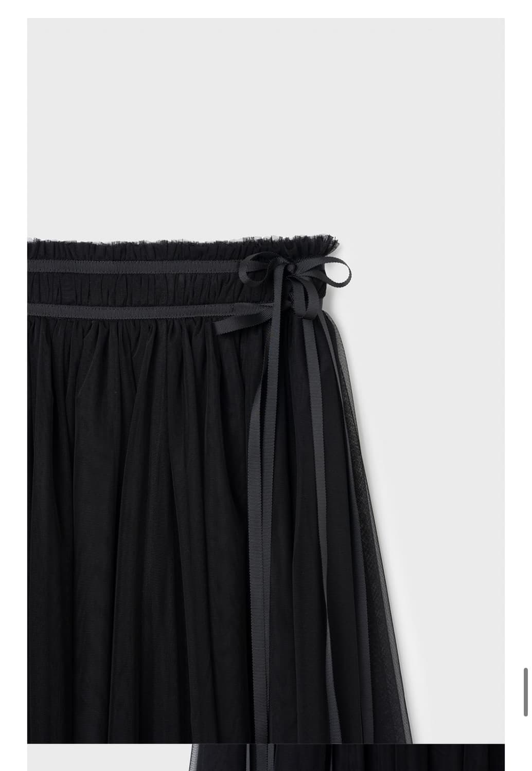 버뮬라 스커트 RIBBON TULLE LONG SKIRT(BLACK) 상품이미지5
