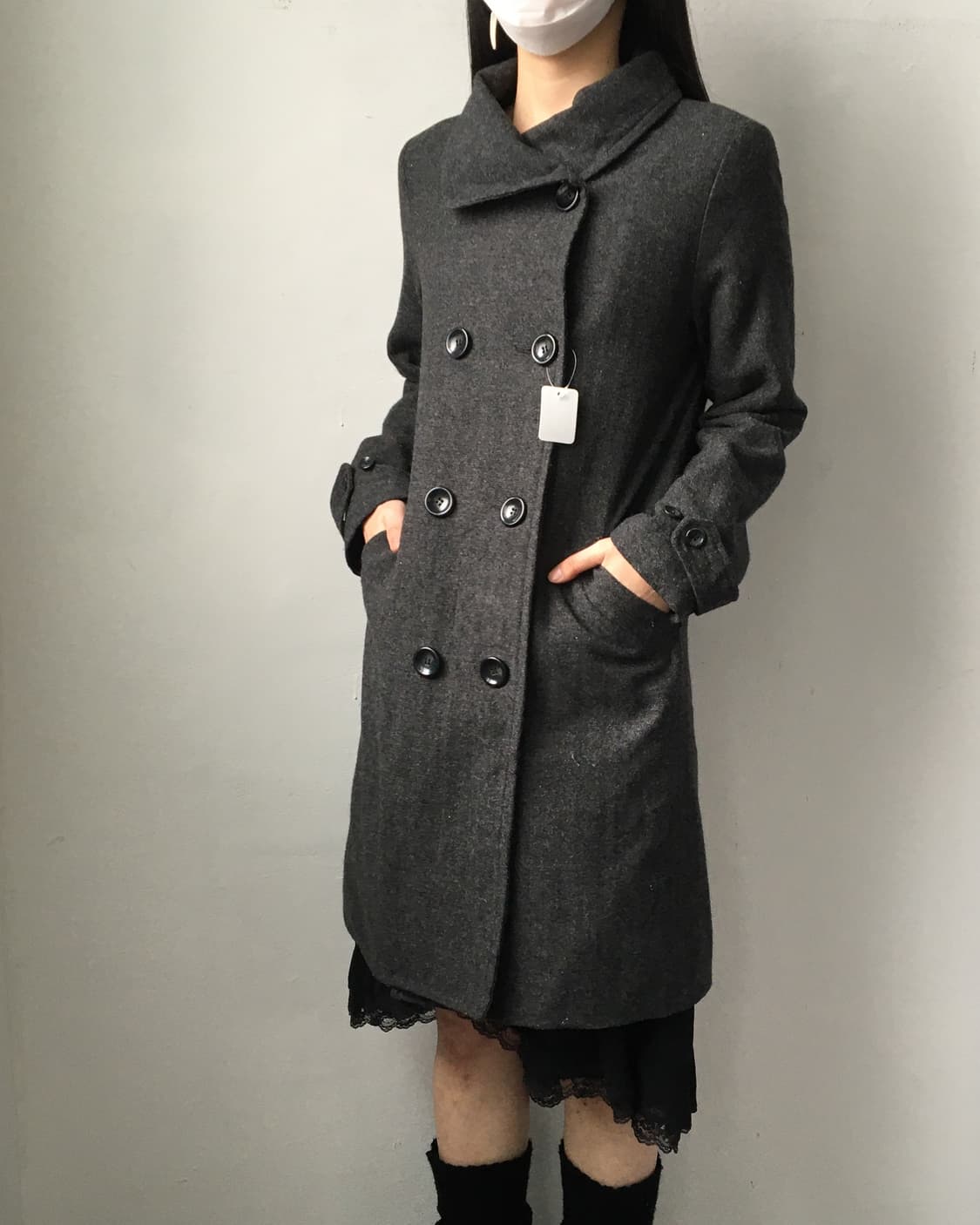 Belted double button coat 상품이미지6