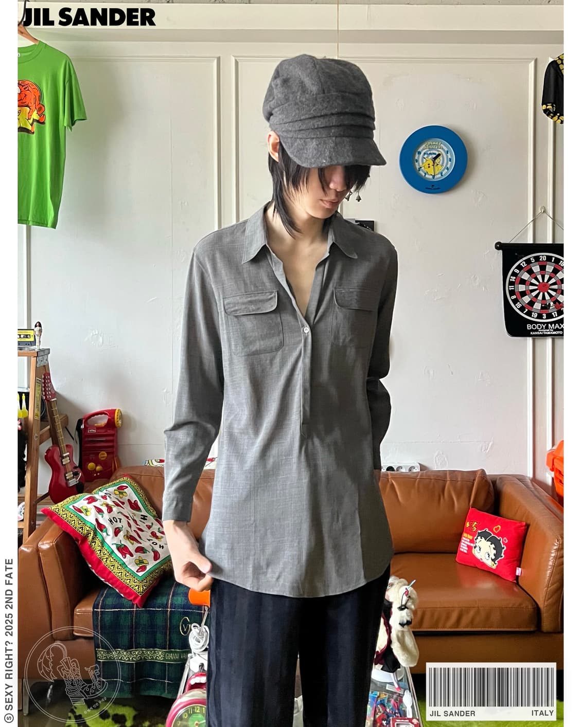 JIL SANDER Minimalism Gray Skipper Shirt 상품이미지1