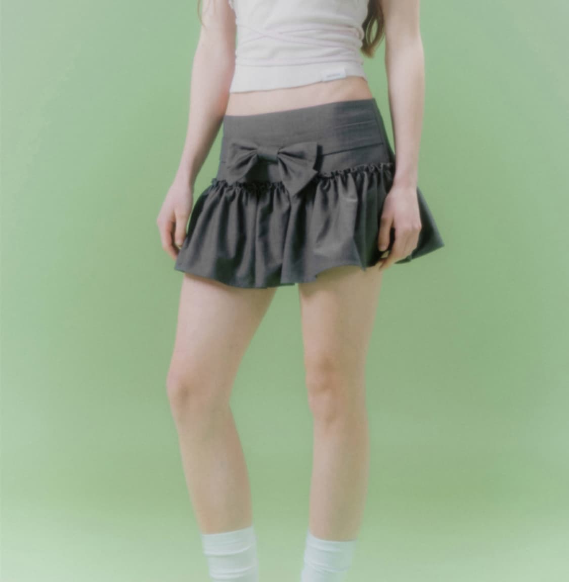 드라이로즈 리본 벨트 스커트 M 상품이미지1