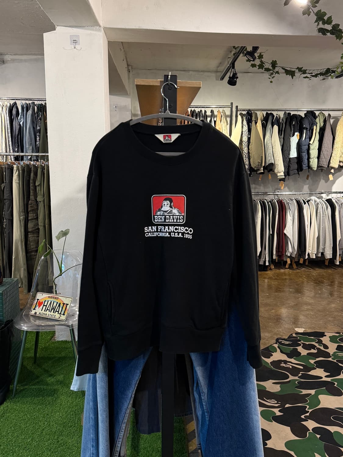 벤데이비스 맨투맨 블랙 상품이미지1