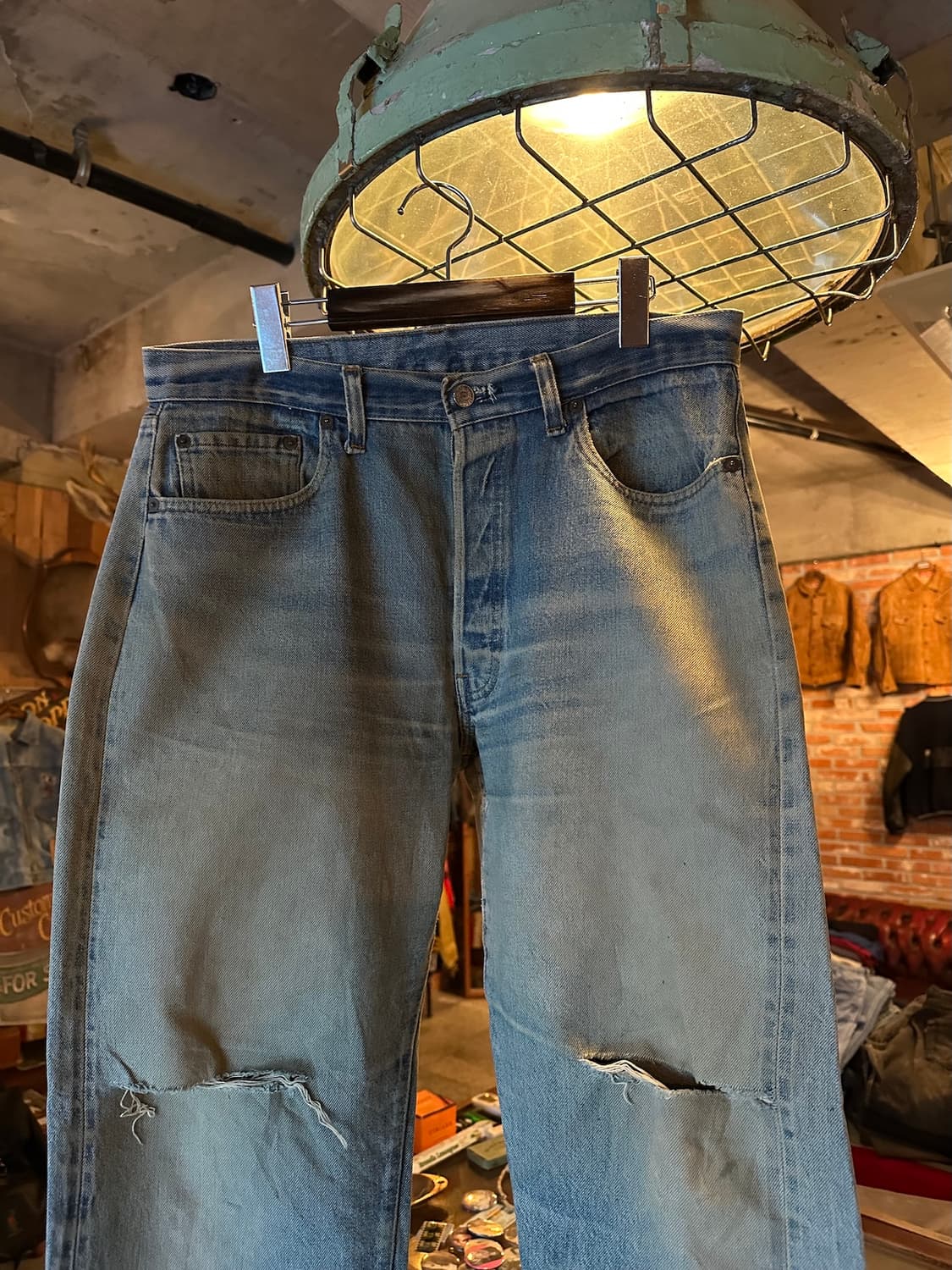 80s USA 빈티지 리바이스 501 66후기 셀비지 데님 팬츠 상품이미지2