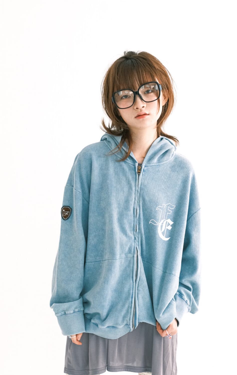 샵페어리 워싱 와플 집업 상품이미지1