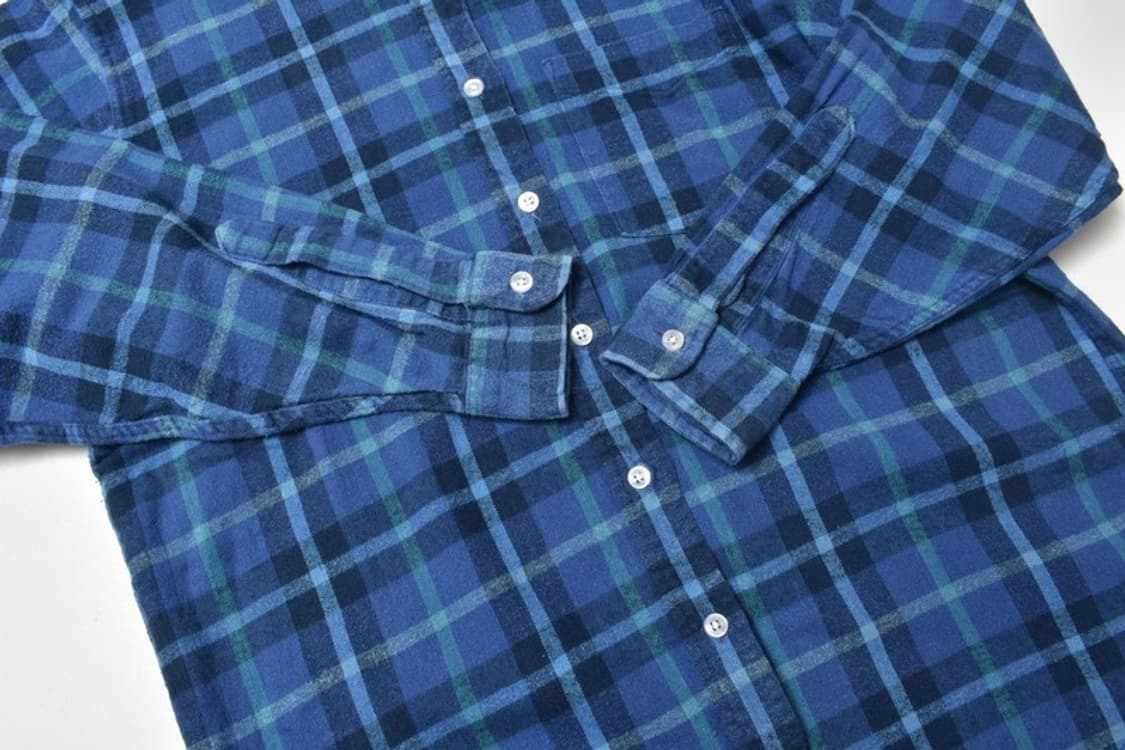 엘엘빈 모직 체크 셔츠 남방 S N1198 상품이미지6