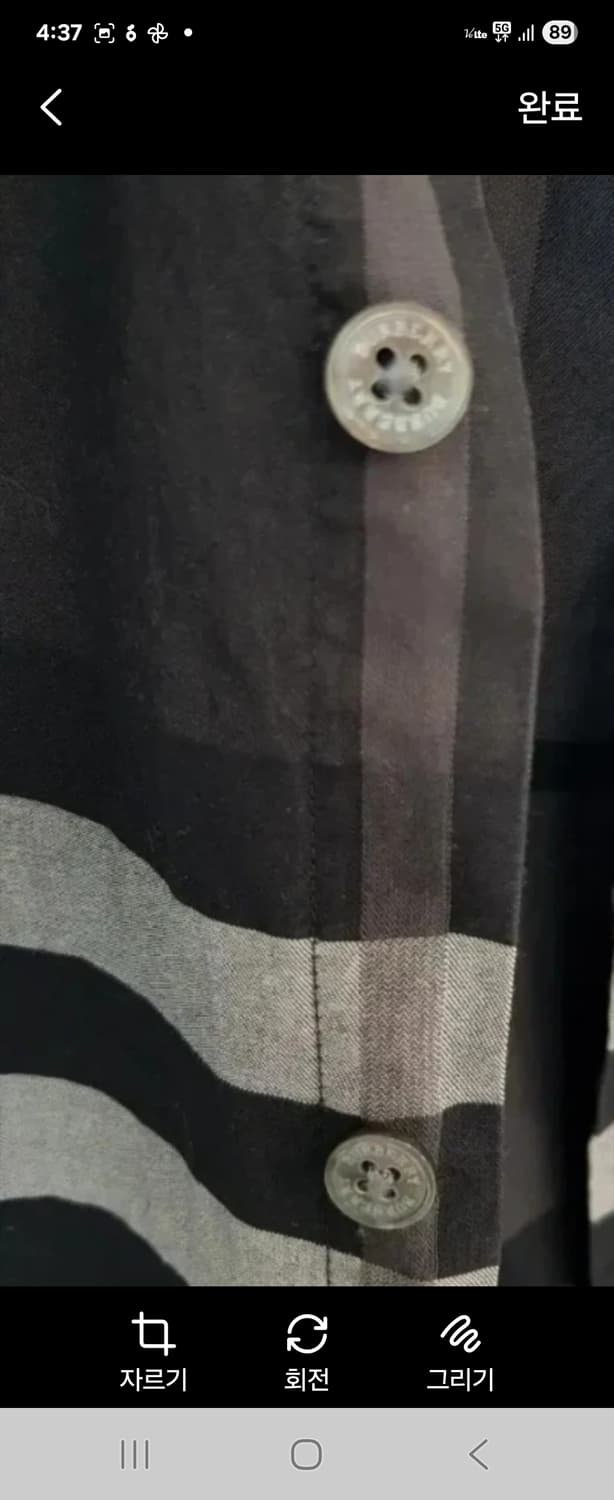 (정품)버버리 체크 반팔 셔츠 44-55 상품이미지3