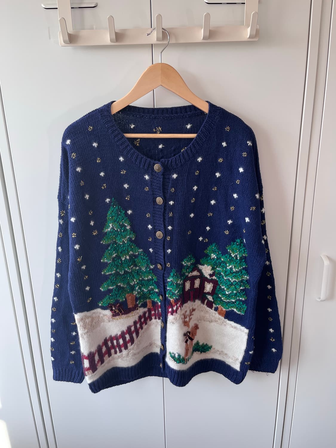 Northern treasures 크리스마스 겨울 풍경 니트 가디건  상품이미지8