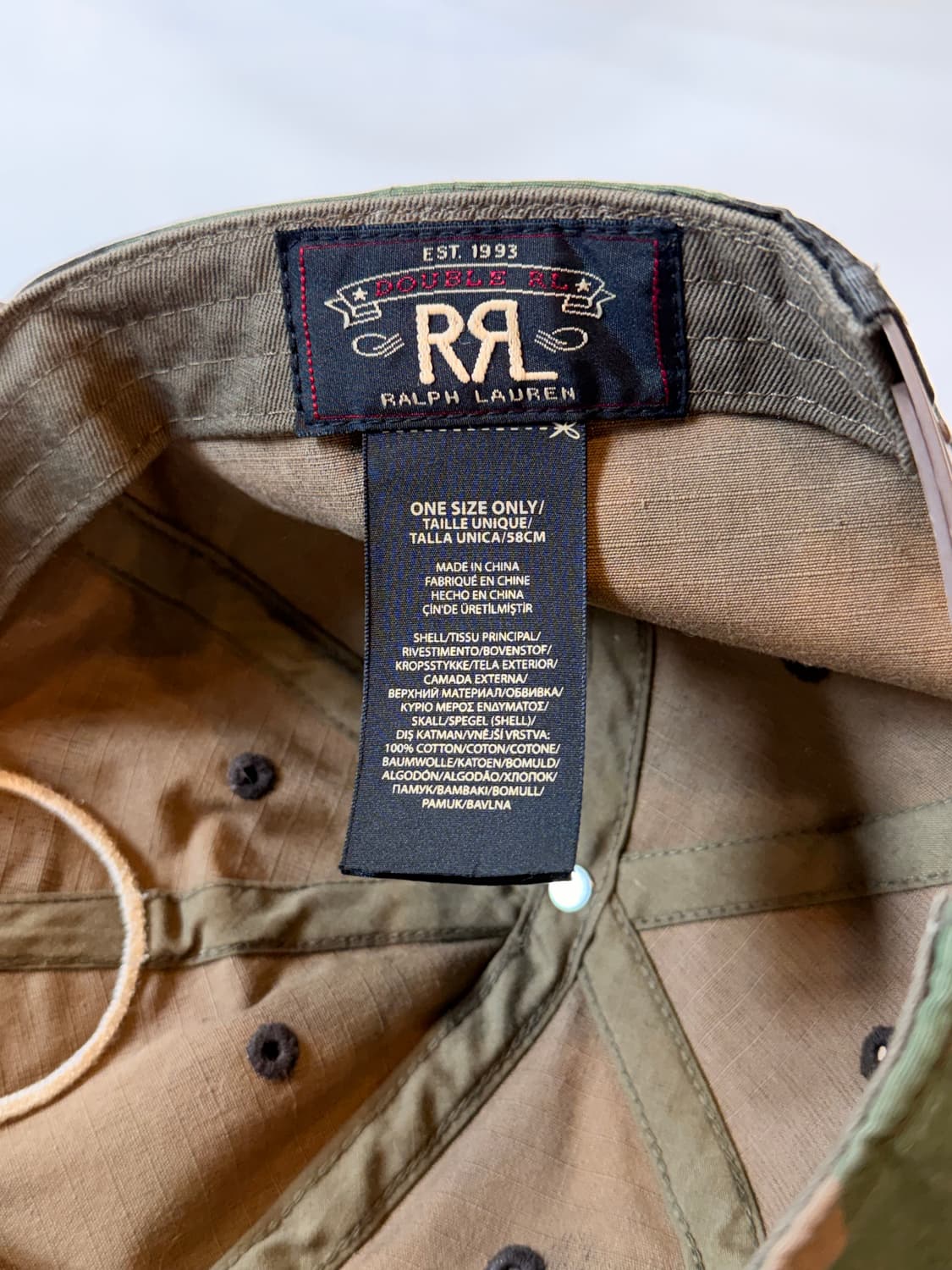 RRL Double RL Winged-Logo Camo Ball Cap 상품이미지6