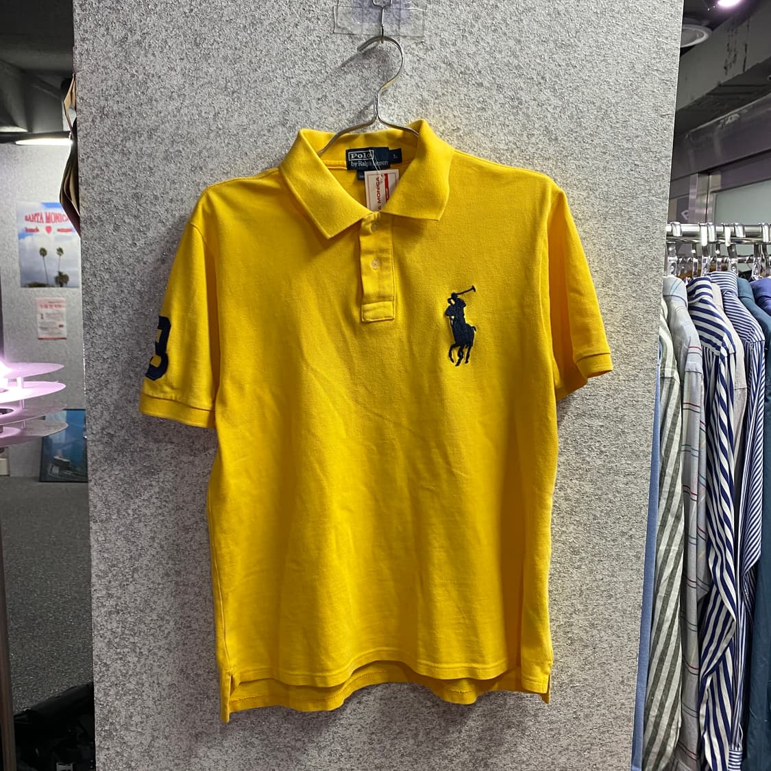 폴로랄프로렌 옐로우 빅포니 반팔 카라티셔츠 B4387 상품이미지2