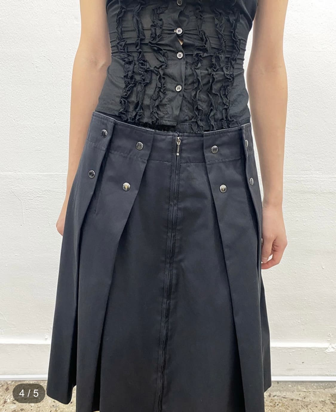 히로코 코시노 BUTTONED PLEATS SKIRT 상품이미지4