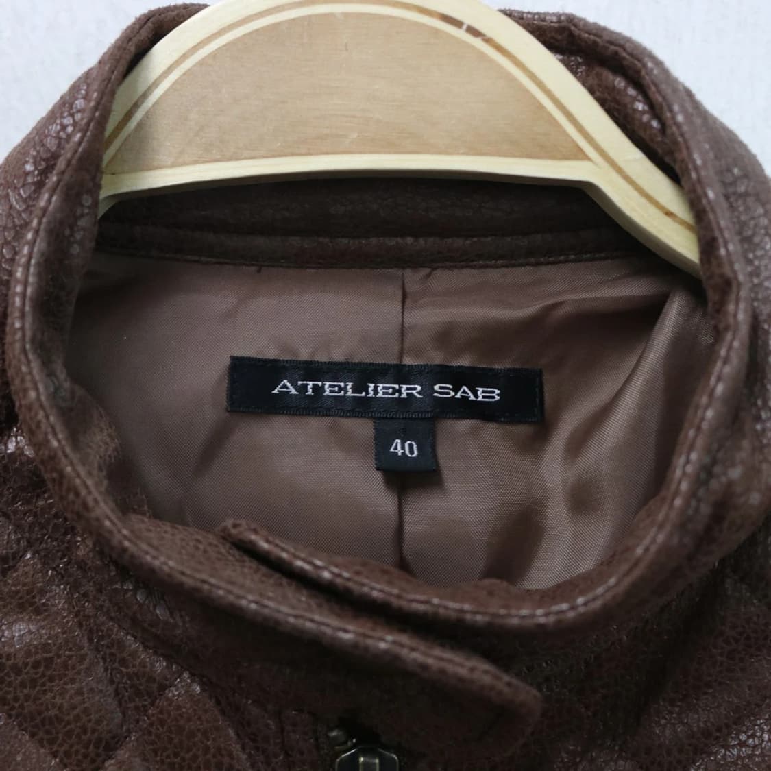 ATELIER SAB 퀼팅 페이크 레더 자켓 61786 상품이미지6