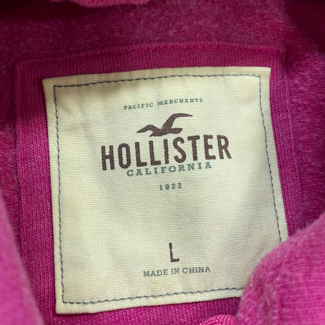 홀리스터 아치 로고 후드집업 핑크 상품이미지4