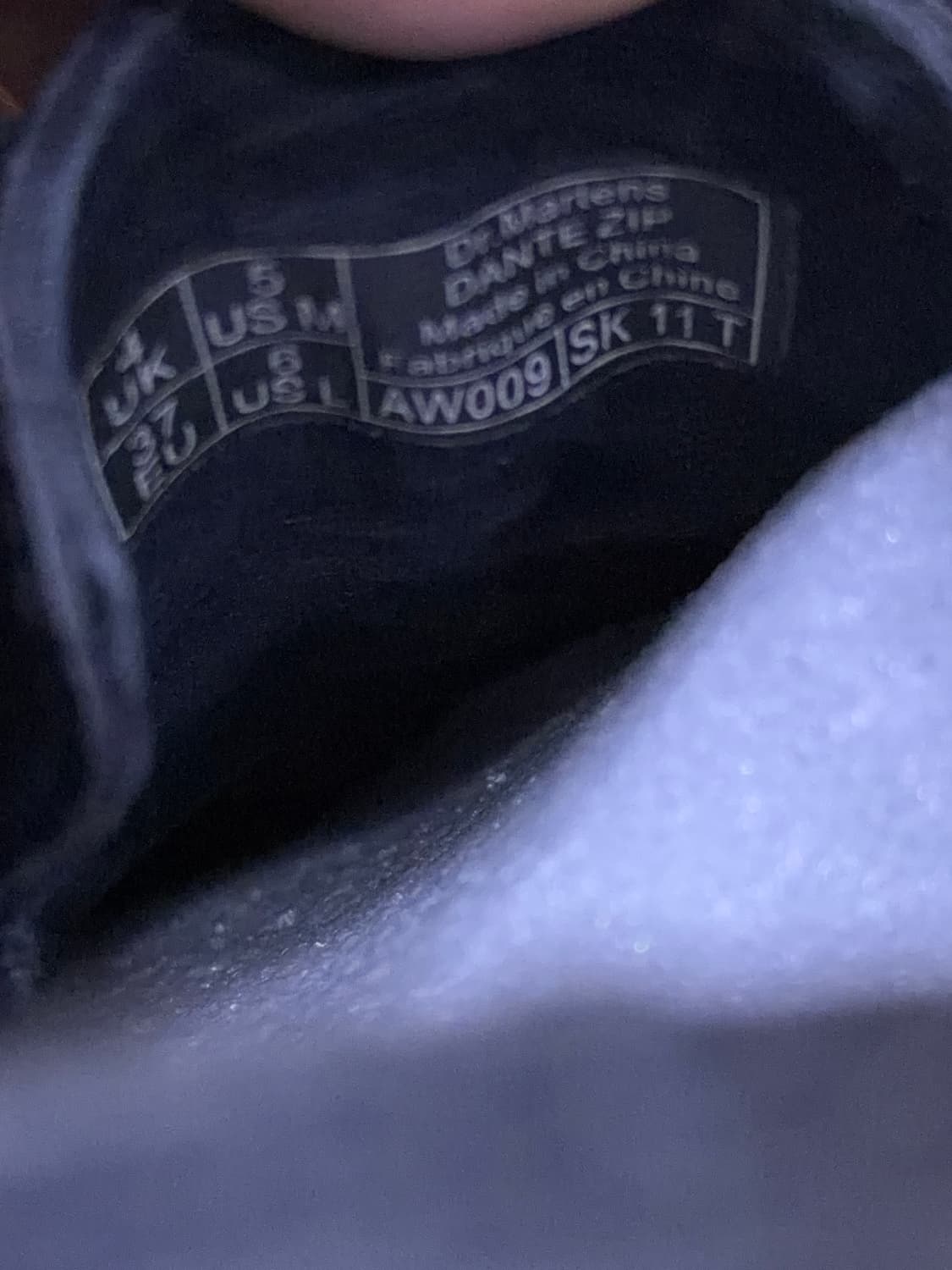 닥터마틴 단테 지퍼 스니커즈 블랙 230 상품이미지8