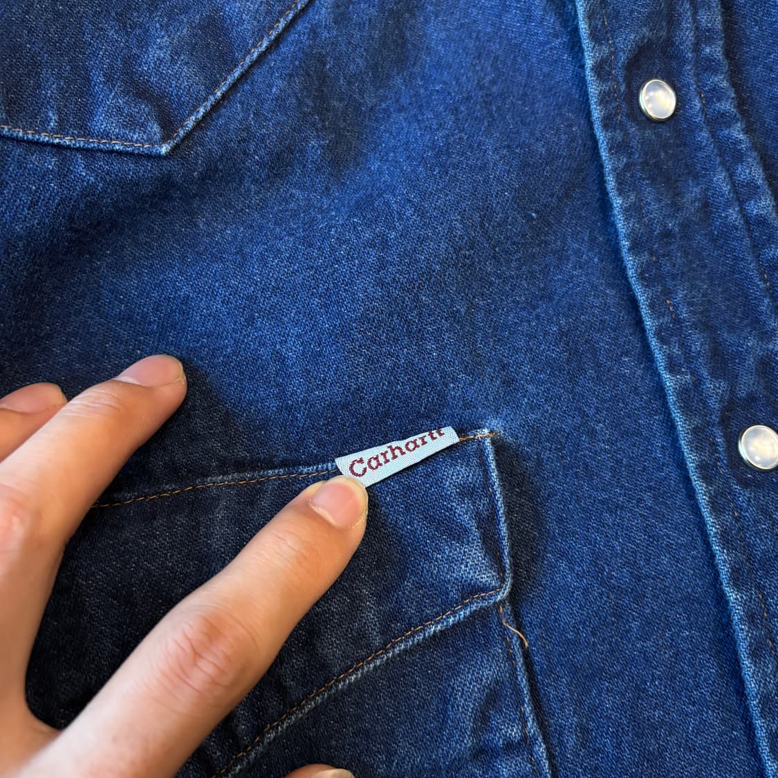 칼하트 오리지널 데님 웨스턴 긴팔 셔츠  상품이미지5