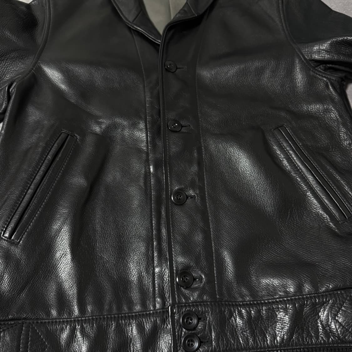 [40]트로피 클로딩 Steer hide A-1 숄 카라 스포츠 자켓 상품이미지8