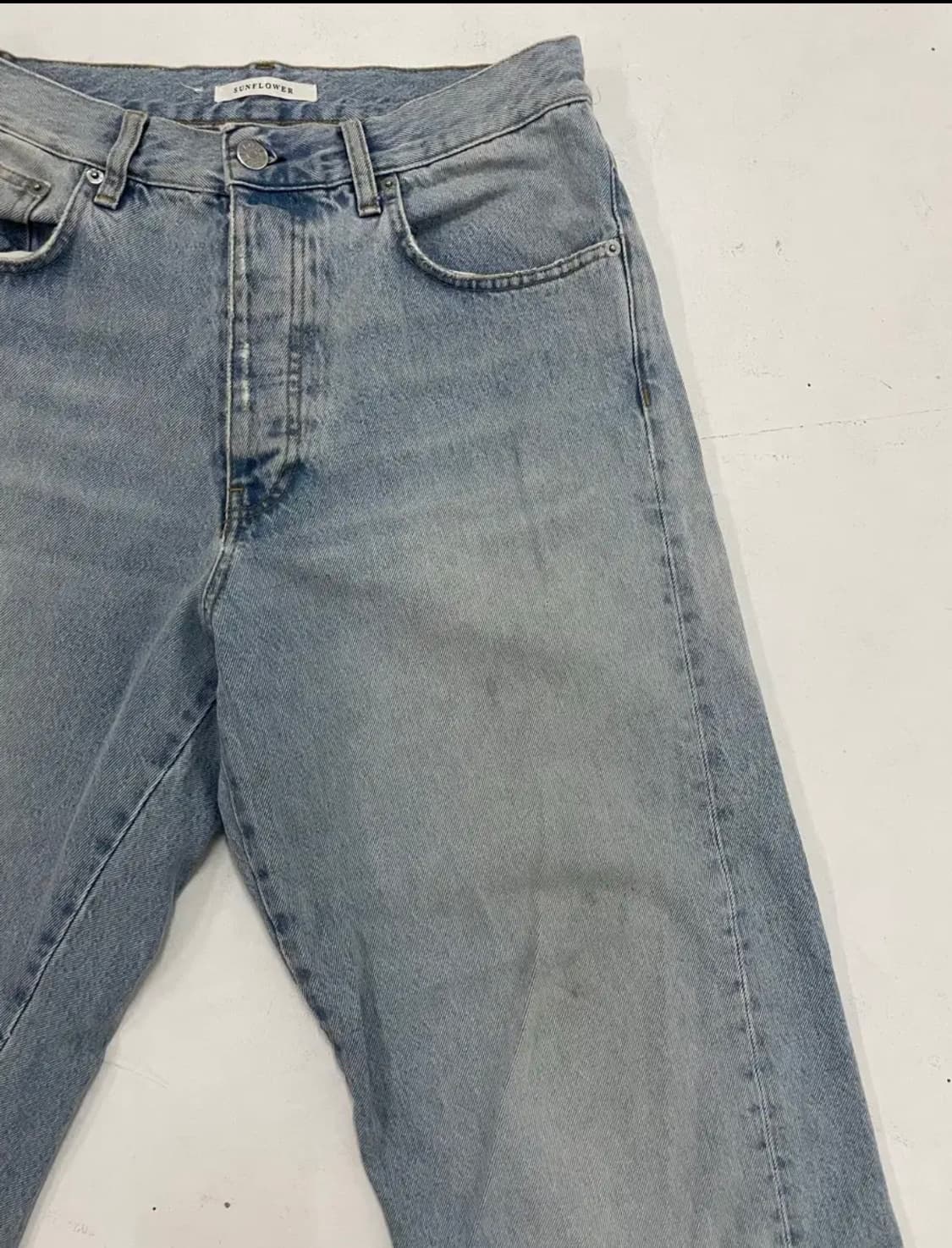 선플라워 와이드 트위스트 데님 light blue 31/32 상품이미지3