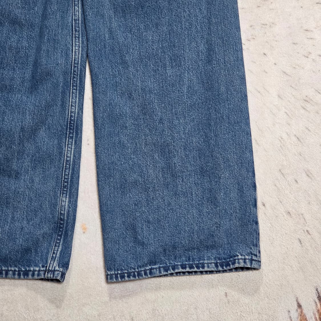 유니클로 진청 세미 와이드 데님 팬츠 상품이미지6