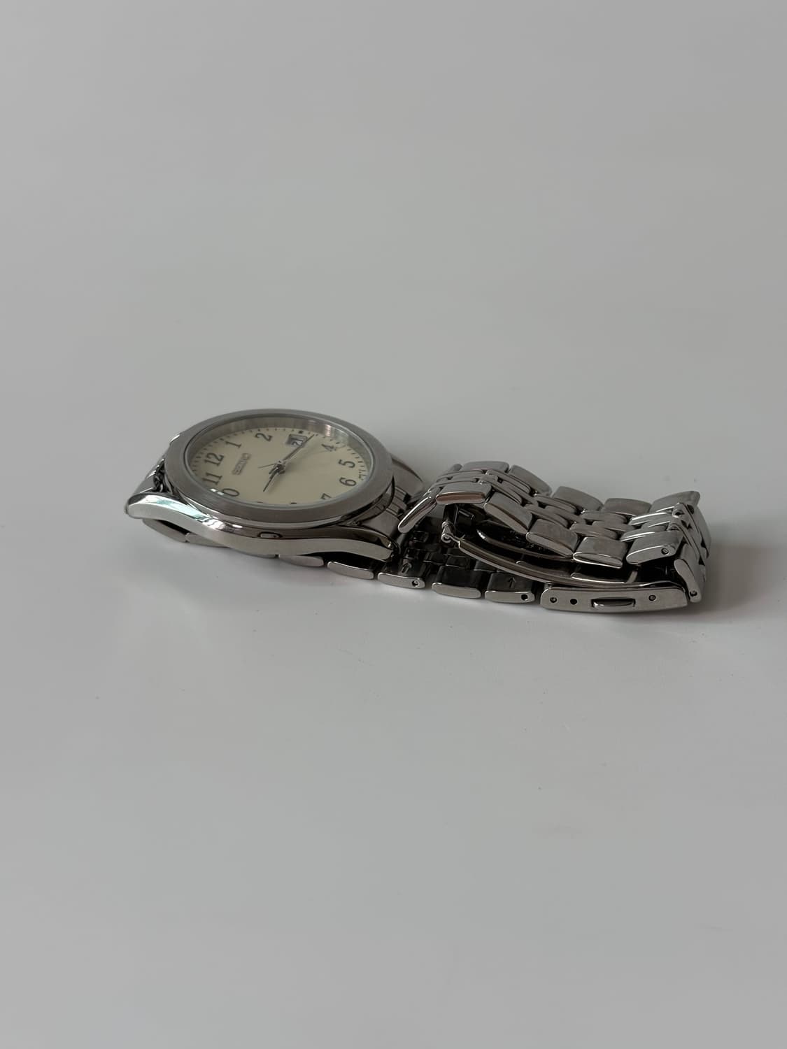 1990s Luminous Dial Silver Quartz 상품이미지6