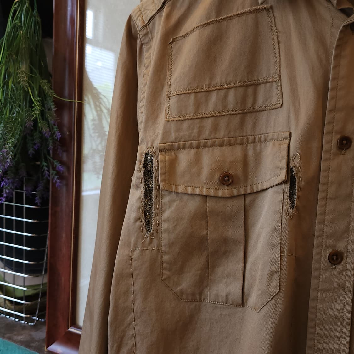 폴로 랄프로렌 여성용 패치워크 비즈 디테일 견장 셔츠 8 상품이미지6