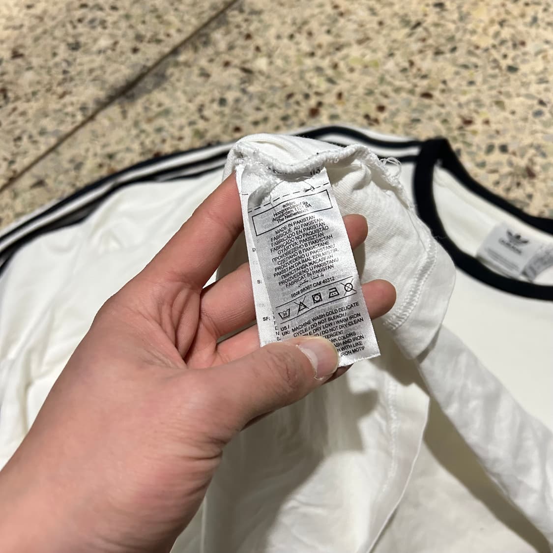 아디다스(ADIDAS)화이트 배선 롱슬리브 상품이미지5