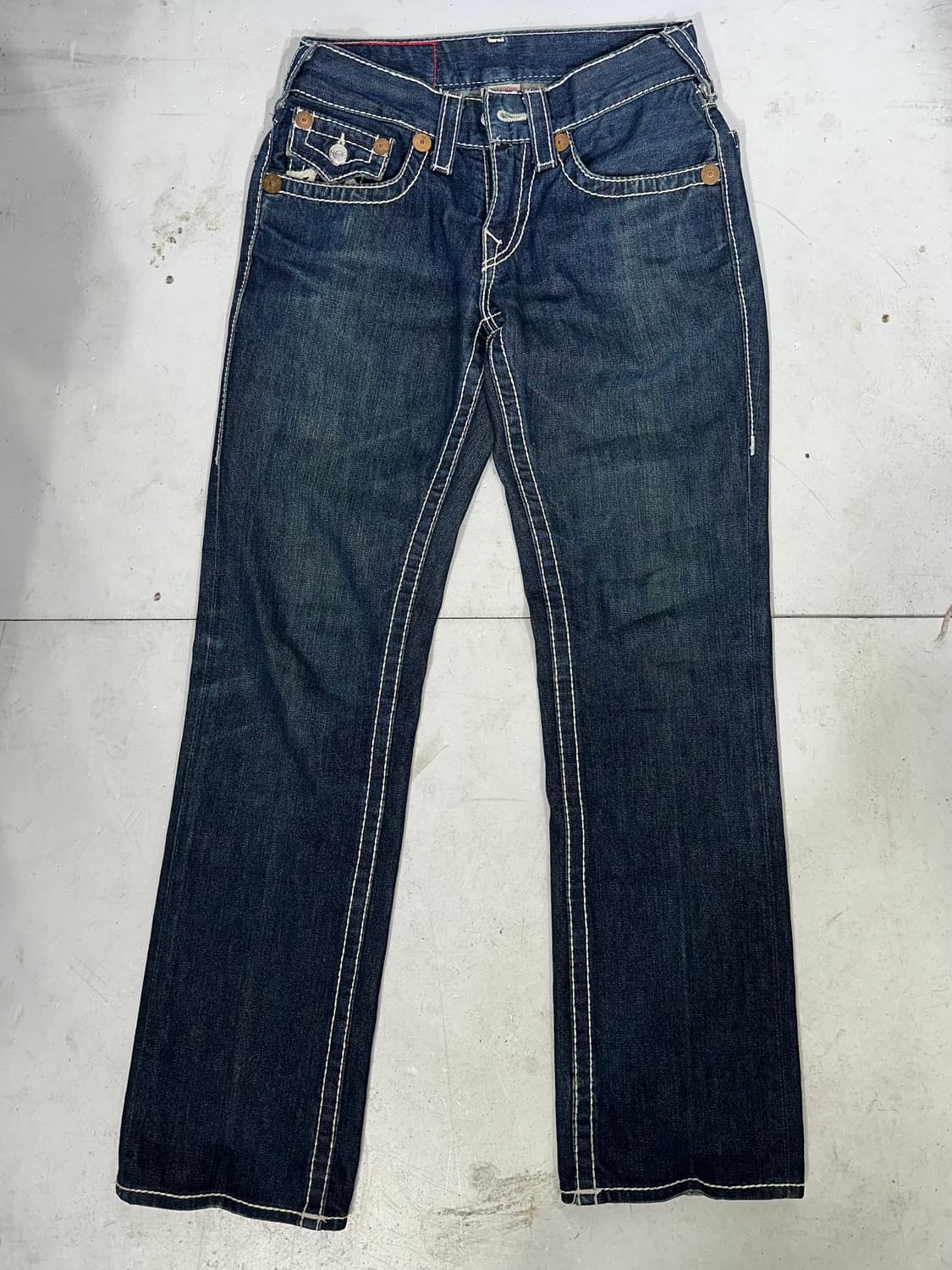 트루 릴리전 Rainbow Ricky 스티치 자수 데님 팬츠 청바지  상품이미지4