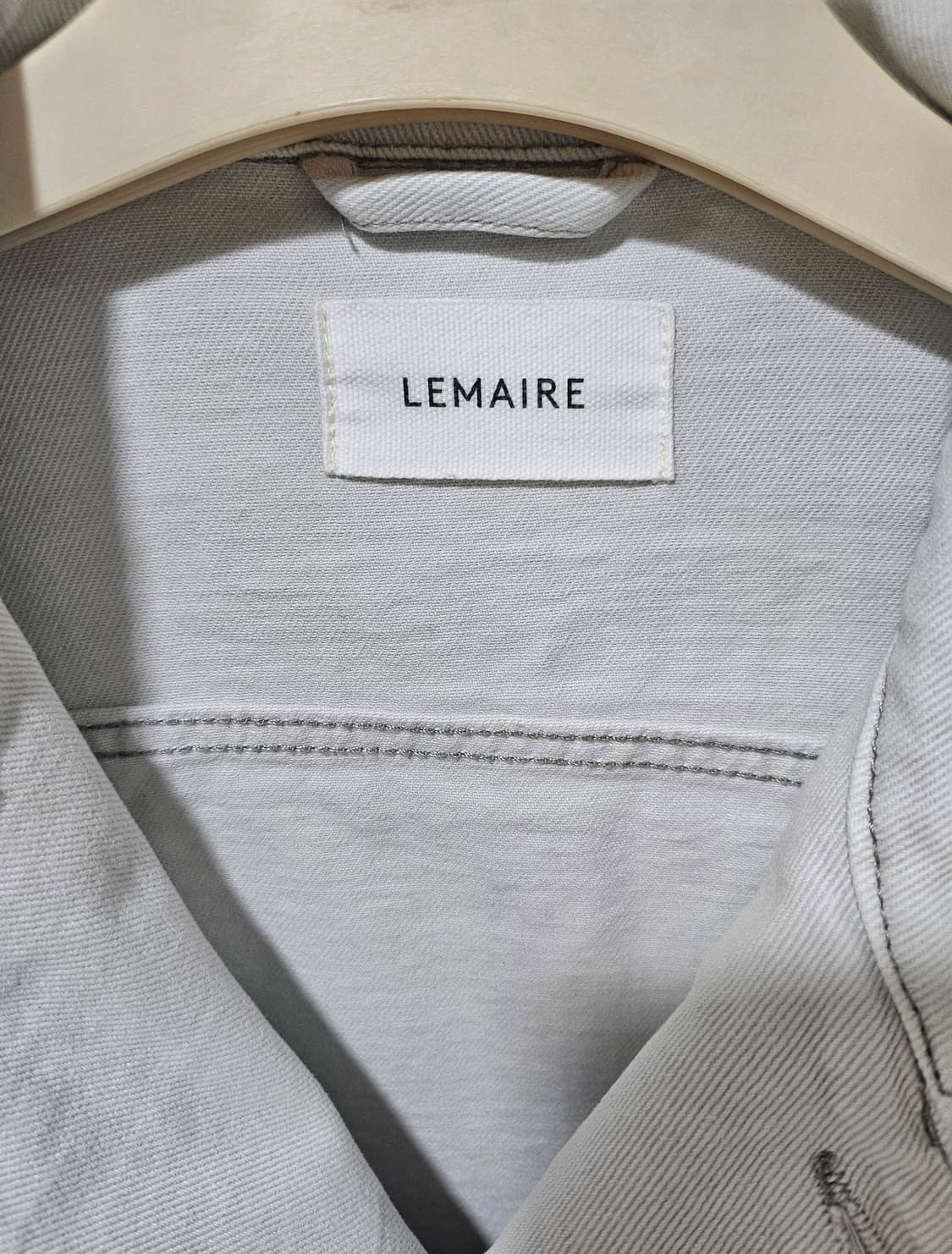 LEMAIRE 르메르 박시데님 스노우그레이 XL 상품이미지3