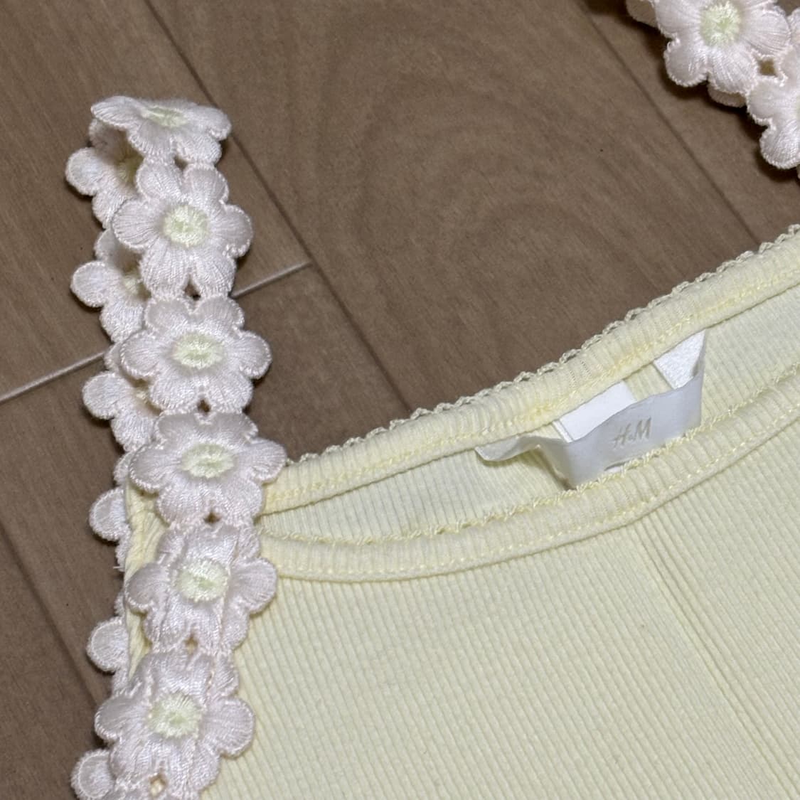 h&m 에이치앤엠 레이스 디테일 스트랩 탑 (새상품) 상품이미지3