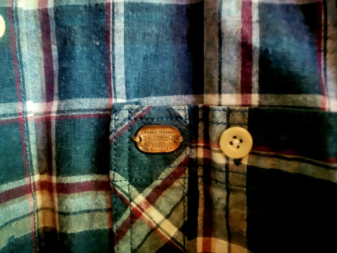 [미사용 새상품] Thursday Island  후드 탈부착 체크셔츠 상품이미지7