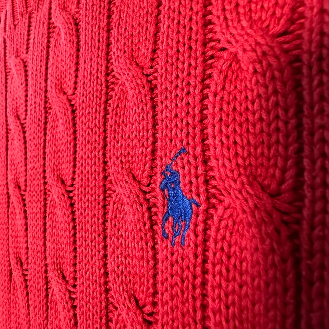 POLO RALPH LAUREN woman cable knit red 상품이미지3