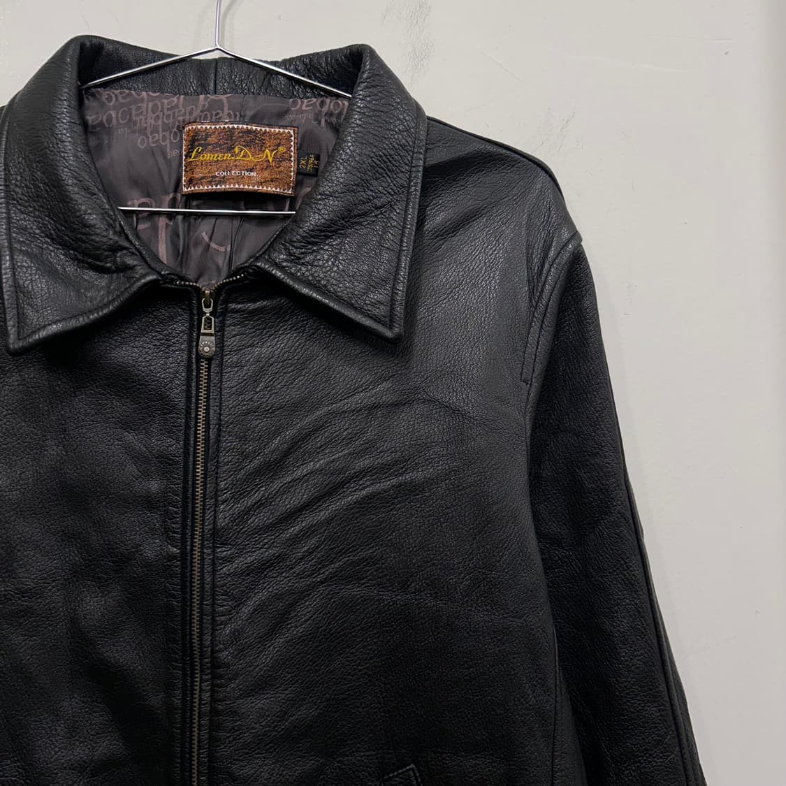 빈티지 양가죽 램스킨 카라 미니멀 레더자켓 상품이미지1