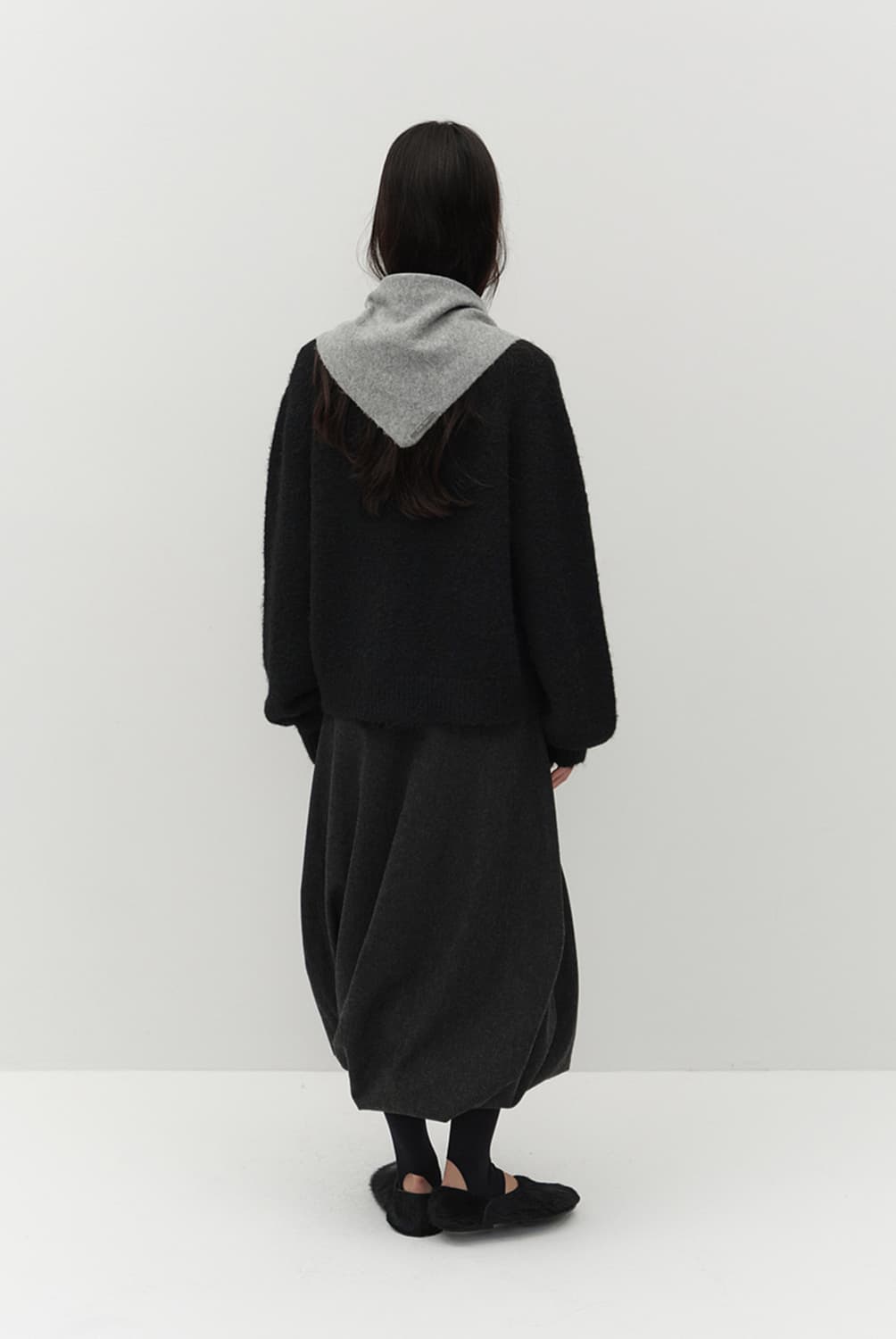 WOOL BALLOON SKIRT [CHARCOAL] 상품이미지4