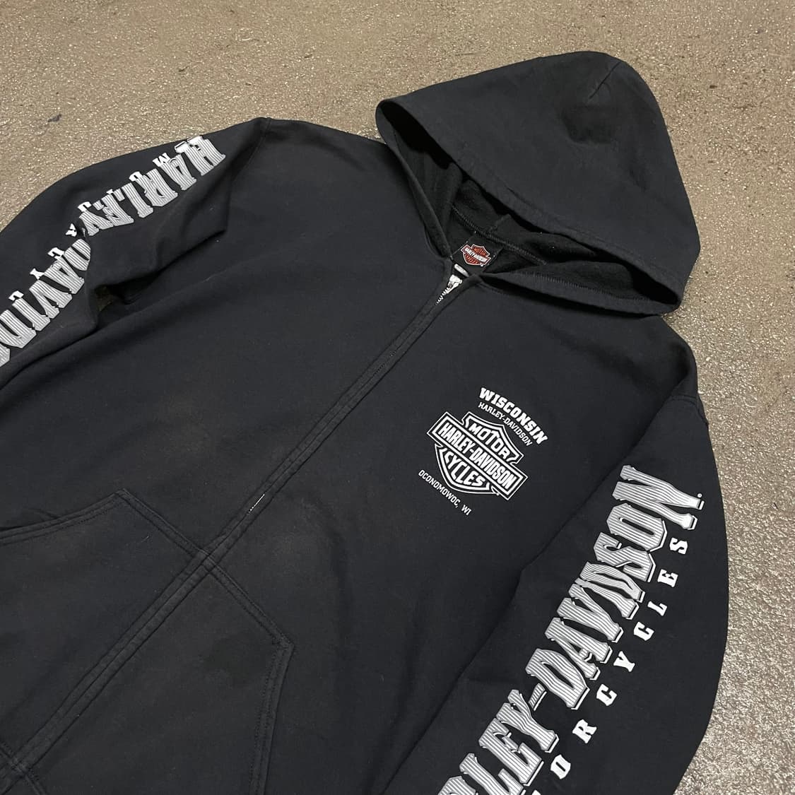 할리데이비슨 프린팅 후드 집업 (105) 상품이미지2